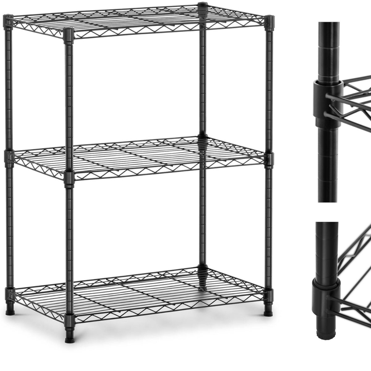 Royal Catering Regał metalowy - druciany - 3 półki - wykończenie epoksydowe