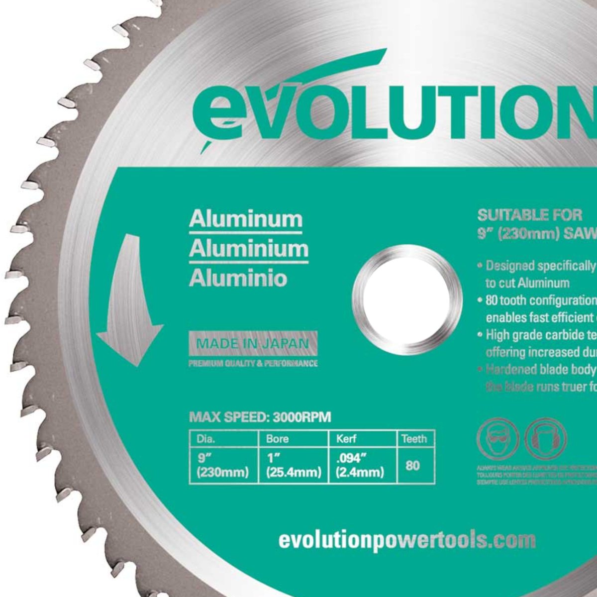 Tarcza Piła Widiowa Tct Do Cięcia Aluminium Evolution 230Mm - 80Z