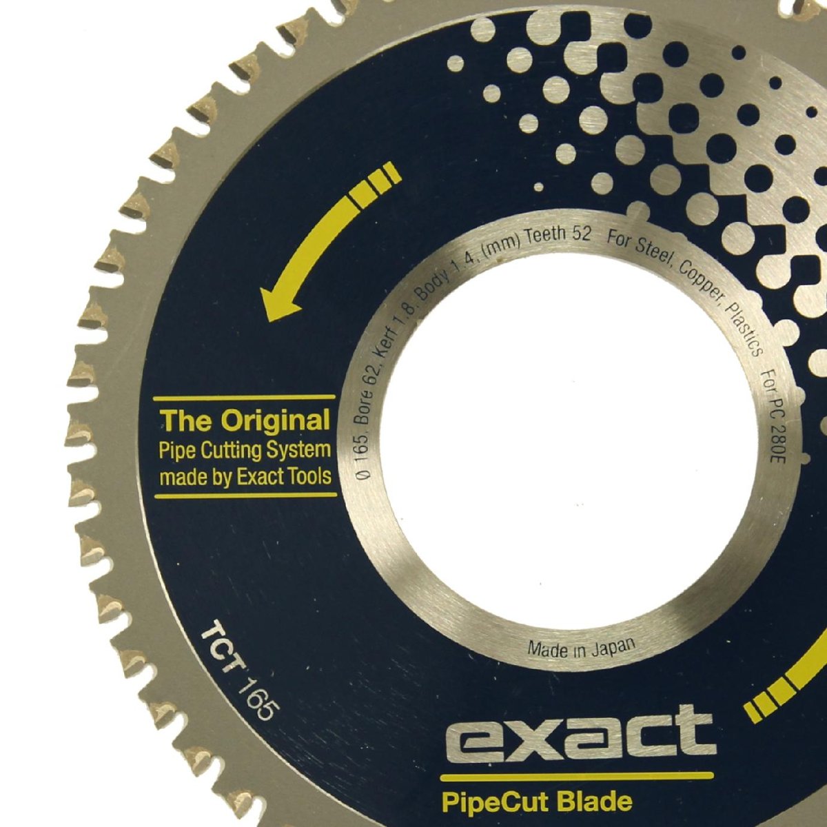 EXACT TOOLS Tarcza piła widiowa TCT do cięcia stali Exact 165mm 52z