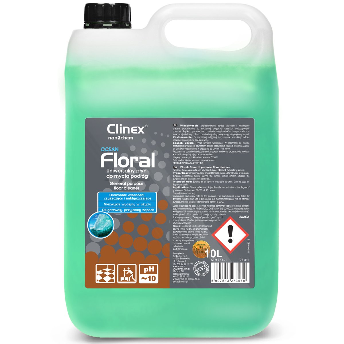 Clinex Floral Ocean Uniwersalny Płyn Do Podłóg 10L