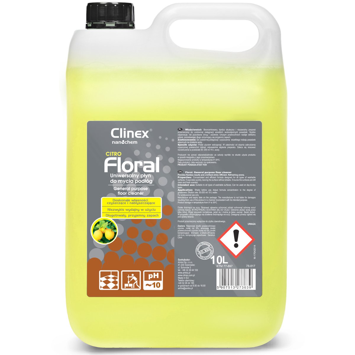 Clinex Floral Citro Uniwersalny Płyn Do Podłóg 10L