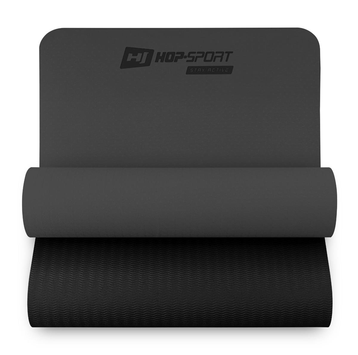 Hop-Sport Mata fitness TPE 0,6cm ciemnoszara/czarna 51945