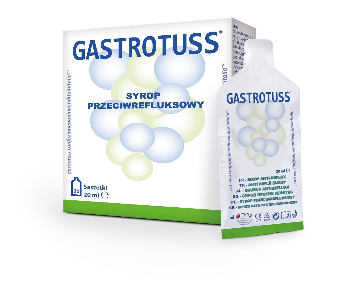 Vitamed Gastrotuss syrop przeciwrefluksowy 20 saszetek po 20 ml 9099349
