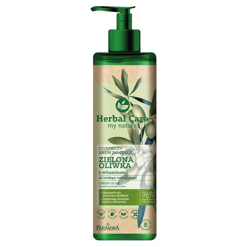 Herbal Care Odżywczy krem do ciała ZIELONA OLIWKA z witaminami 400ml HER3010