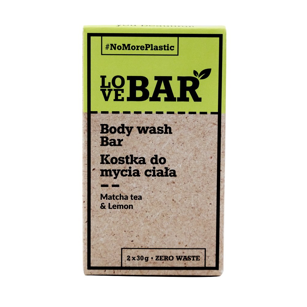 Love Bar Love Bar LOVE BAR_Body Wash Bar kostka do mycia ciała Matcha Limonka 2x30g 5907653810848