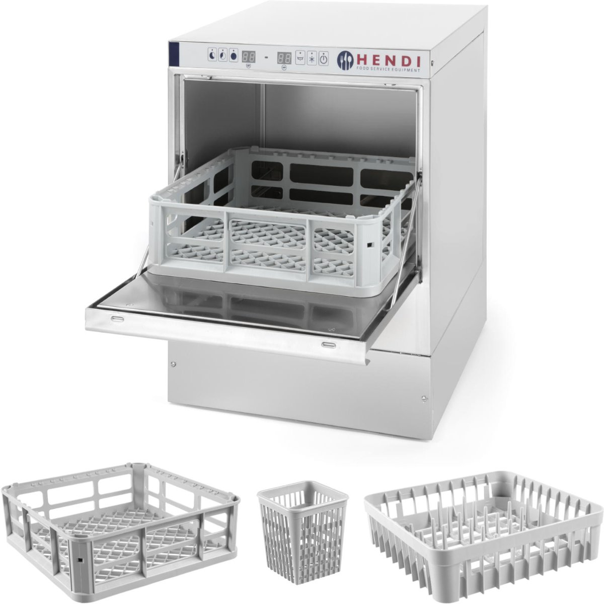 Hendi Zmywarka do szkła 40x40 cm z dozownikiem płynu myjącego i pompą spustową 230268
