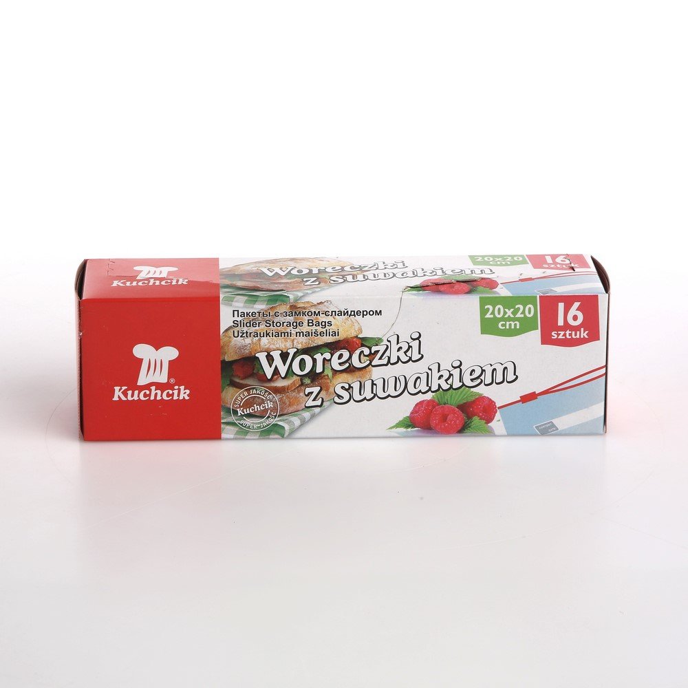 KUCHCIK AKU woreczki śniadaniowe z suwakiem 20x20 cm 16 szt.