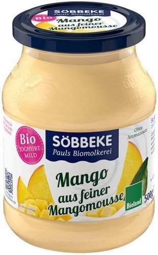 Sobbeke JOGURT KREMOWY MANGO BIO 500 g (SŁOIK)