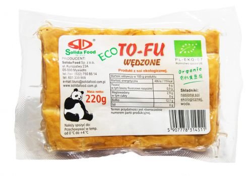 Solida Food (tofu sojowe, kasztany gotowane) SEREK TOFU WĘDZONY BIO 220 g-SOLIDA