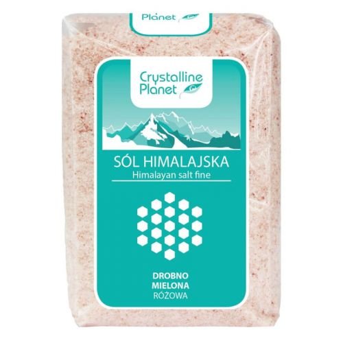 SÓL - CRYSTALLINE PLANET SÓL HIMALAJSKA RÓŻOWA DROBNO MIELONA 600 g - CRYSTALLINE PLANET