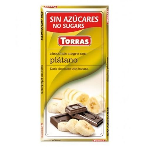 Torras Czekolada gorzka z bananami bez cukru 75 g