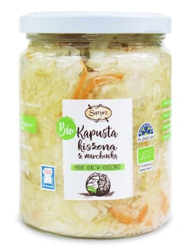 Sątyrz (warzywa kiszone) KAPUSTA KISZONA Z MARCHEWKĄ BIO 450 g - BP-5908228980331