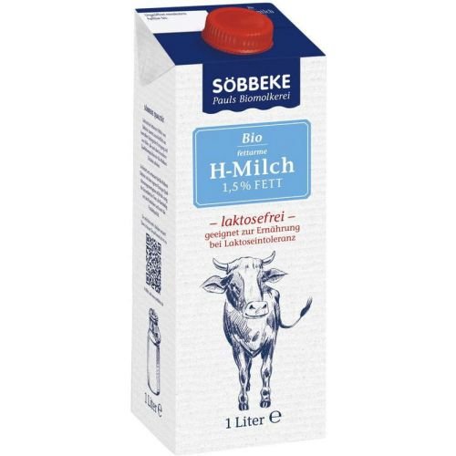 Sobbeke (nabiał z mleka krowiego) mleko bez laktozy 1,5% bio 1 l