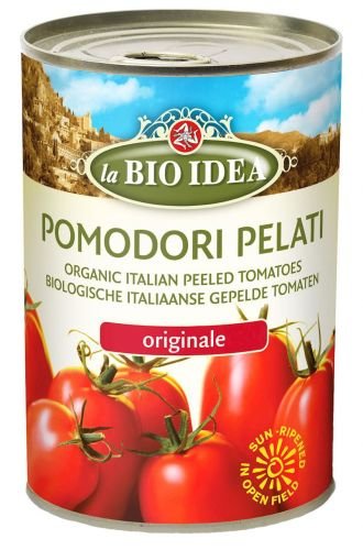 la BIO IDEA POMIDORY PELATI BEZ SKÓRY W PUSZCE BIO 400 g