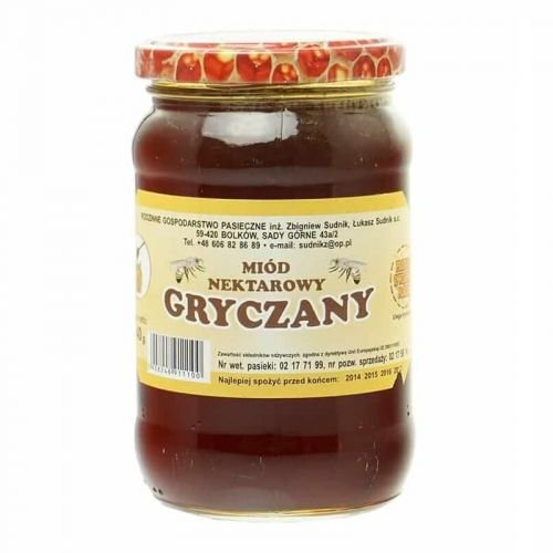 Miód gryczany nektarowy 500g Rodzinna Pasieka Sudnik