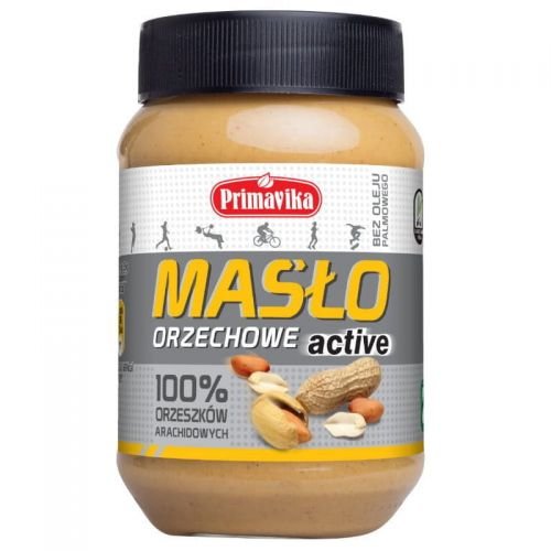 PRIMAVIKA Masło Orzechowe - Active 100% Arachidowe - 470G