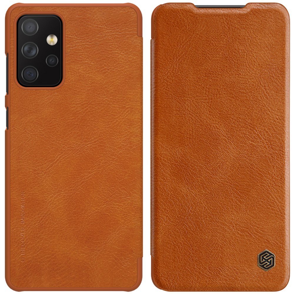 Фото - Чохол Nillkin Etui Qin Leather Case Samsung A72 brązowe 