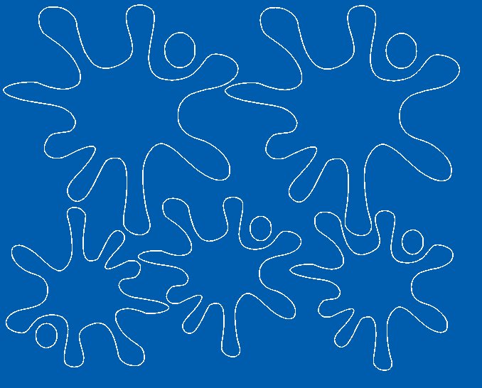 Kleksy naklejki maskujące, niebieskie połysk, 5 sztuk