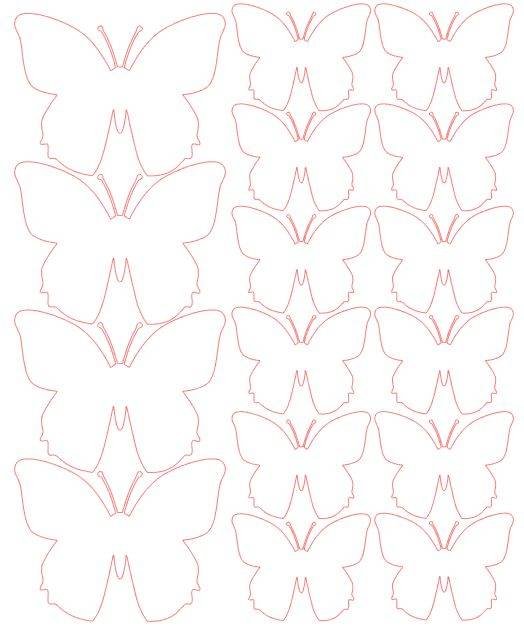 Naklejki na ścianę, motylki, białe z połyskiem, 32 sztuki