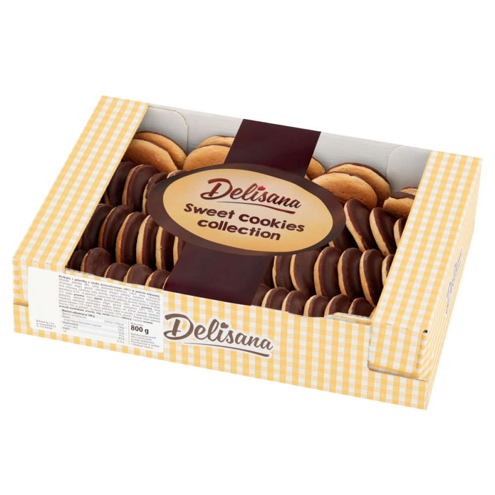 Delisana biszkopty z galaretką wieloowocowe 800g