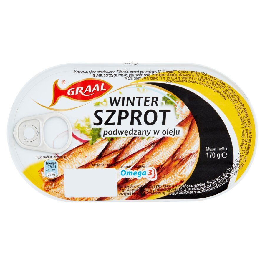 Graal SZPROT PODWĘDZANY W OLEJU WINTER EO GRAAL 170 G zakupy dla domu i biura! 40186876