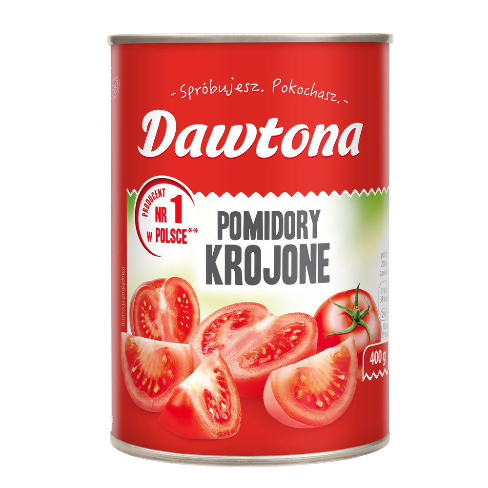 Dawtona Pomidory krojone bez skórki 400 g