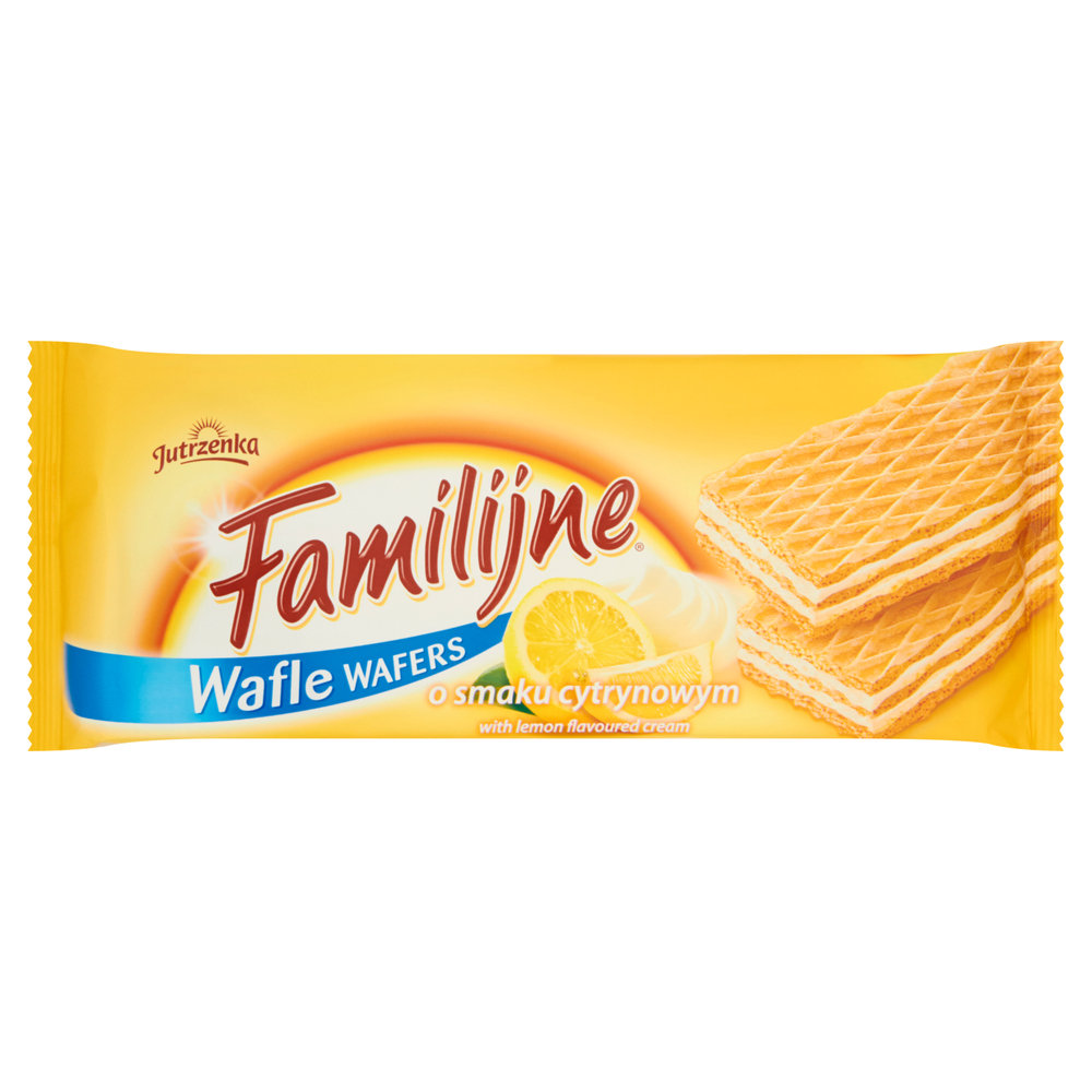 Jutrzenka Wafle Familijne o smaku cytrynowym 180 g