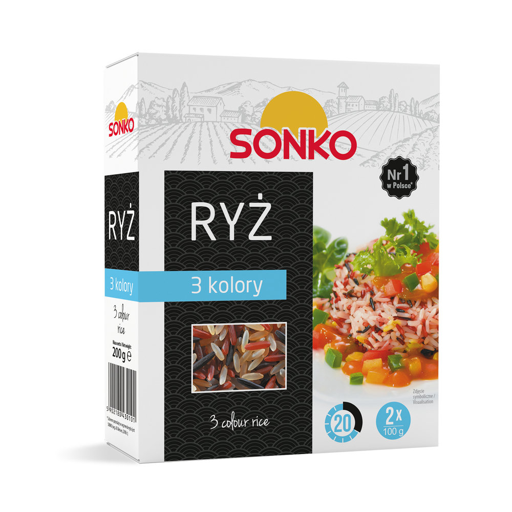 Risana RYŻ 3 KOLORY 2X100G 6-PACK SONKO 0,2 KG C01123C