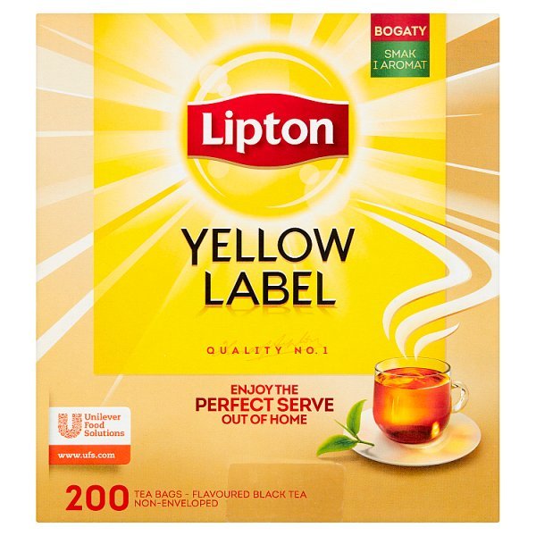 Lipton, herbata czarna Yellow Label, 200 saszetek