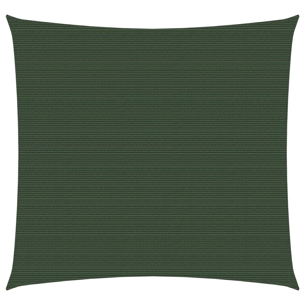 vidaXL Żagiel przeciwsłoneczny, 160 g/m, ciemnozielony, 4x4 m, HDPE vidaXL