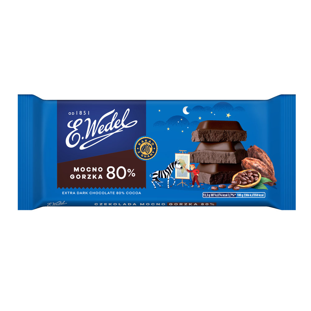 Wedel CZEKOLADA MOCNO GORZKA 80% 80G zakupy dla domu i biura! 66263484