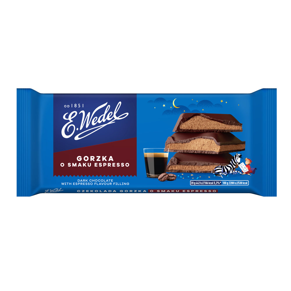 Wedel E. Czekolada gorzka o smaku espresso 100 g