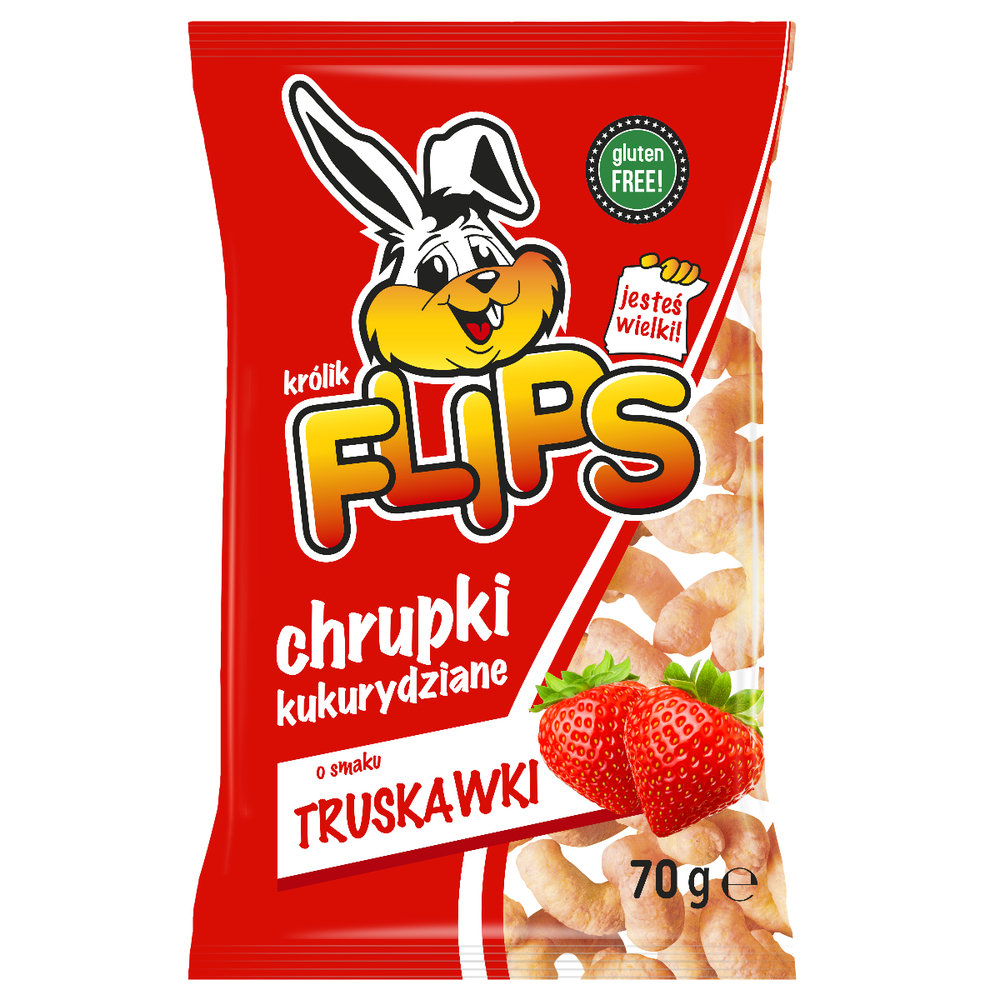 Sante FLIPS CHRUPKI KUKURYDZIANE O SMAKU TRUSKAWKOWYM 70G wszystko dla domu i biura! 52840022