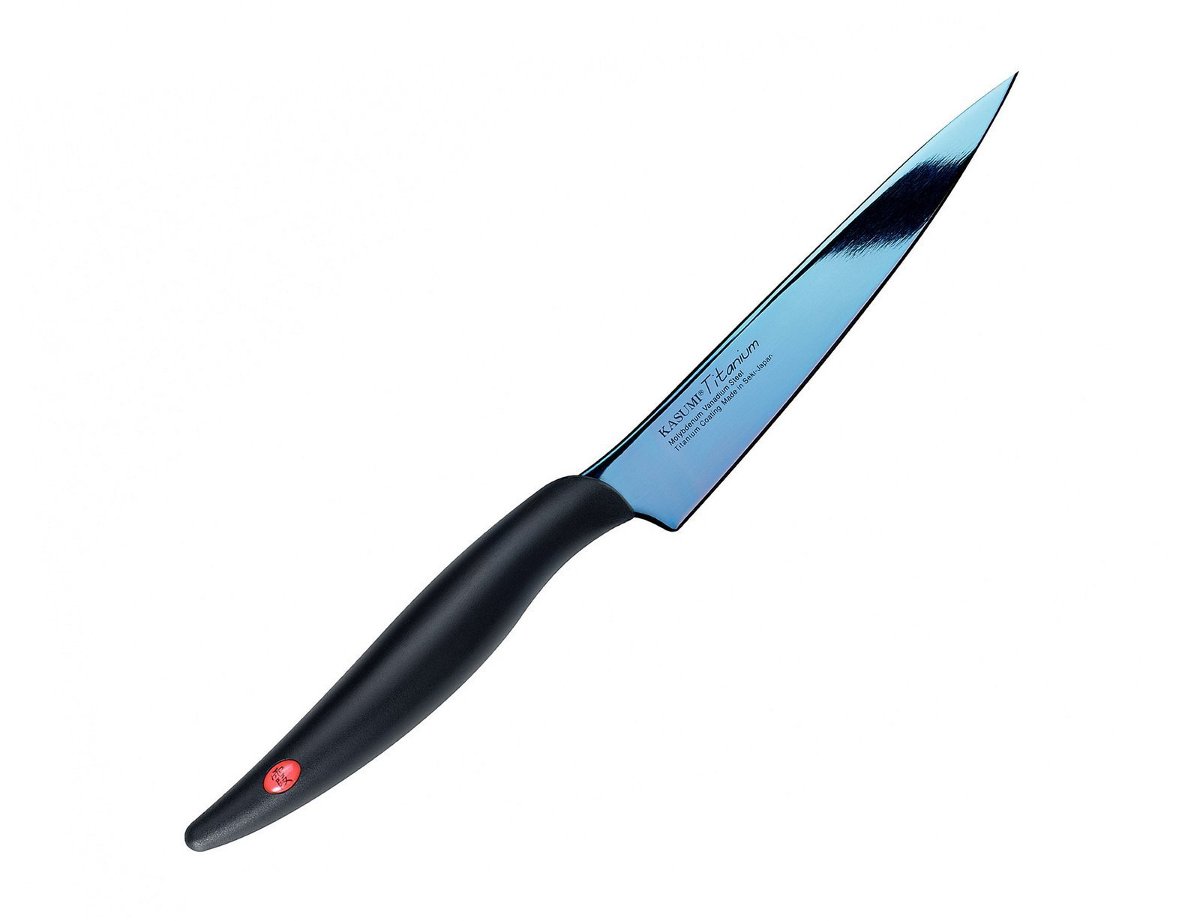 Kasumi Nóż Uniwersalny Ze Stali Chromowo Wanadowej Titanium Niebieski 12 Cm