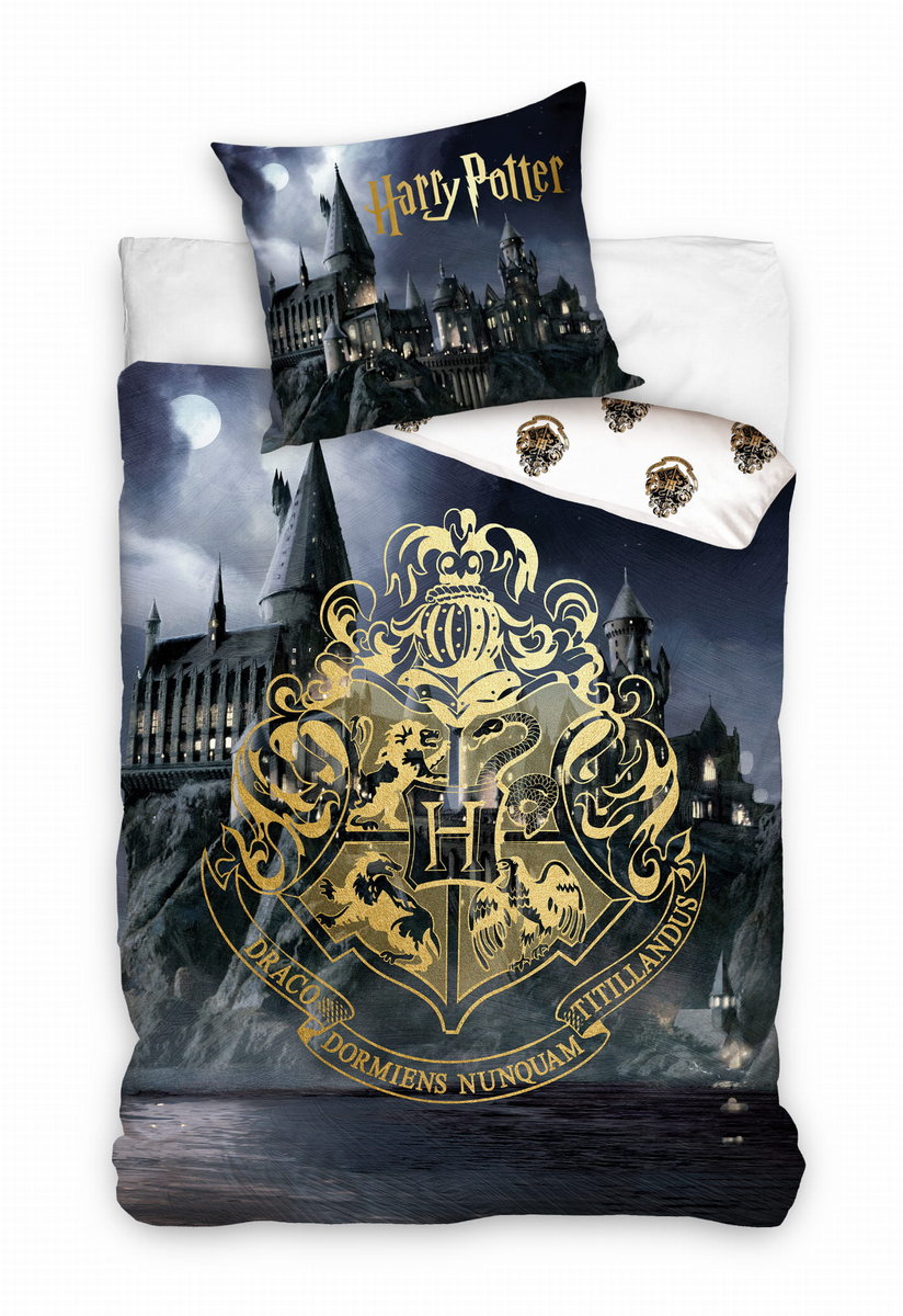 Carbotex Pościel Harry Potter 135x200 licencyjna bawełniana Hogwarth hp202019-4