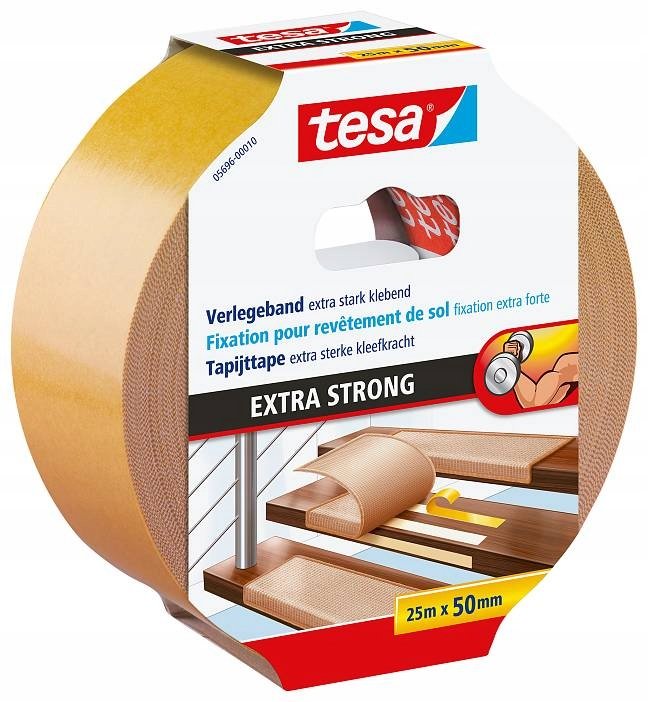 Tesa Taśma dwustronna wzmocniona 50 mm x 25 m 05696-00020-00