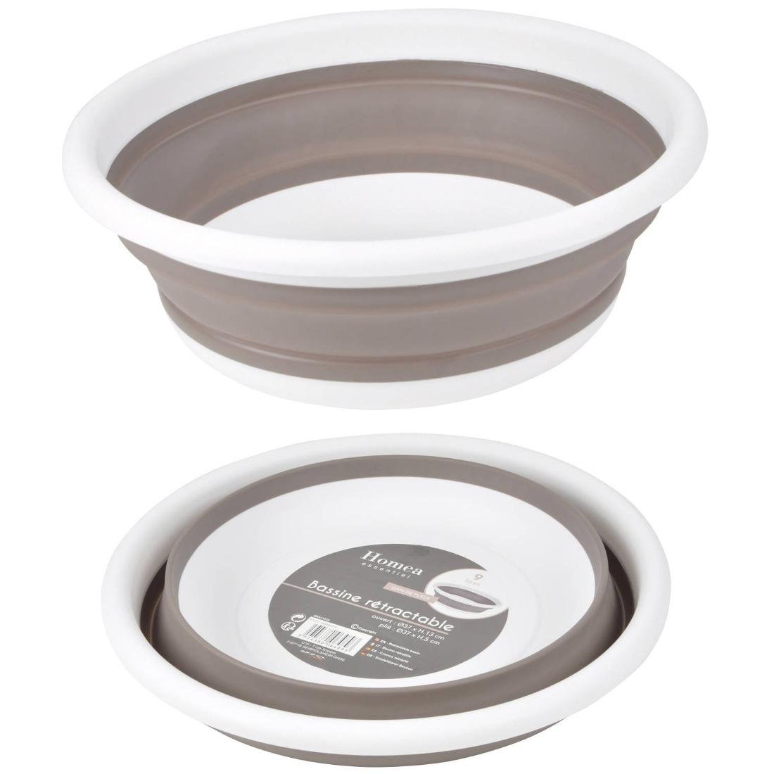 Douceur d'intérieur Douceur dintérieur Miska składana silikonowa 9 L taupe MEN115TA