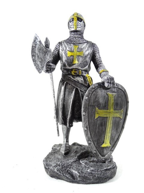Figurka KEMIS Rycerz - krzyżowiec, 18 cm