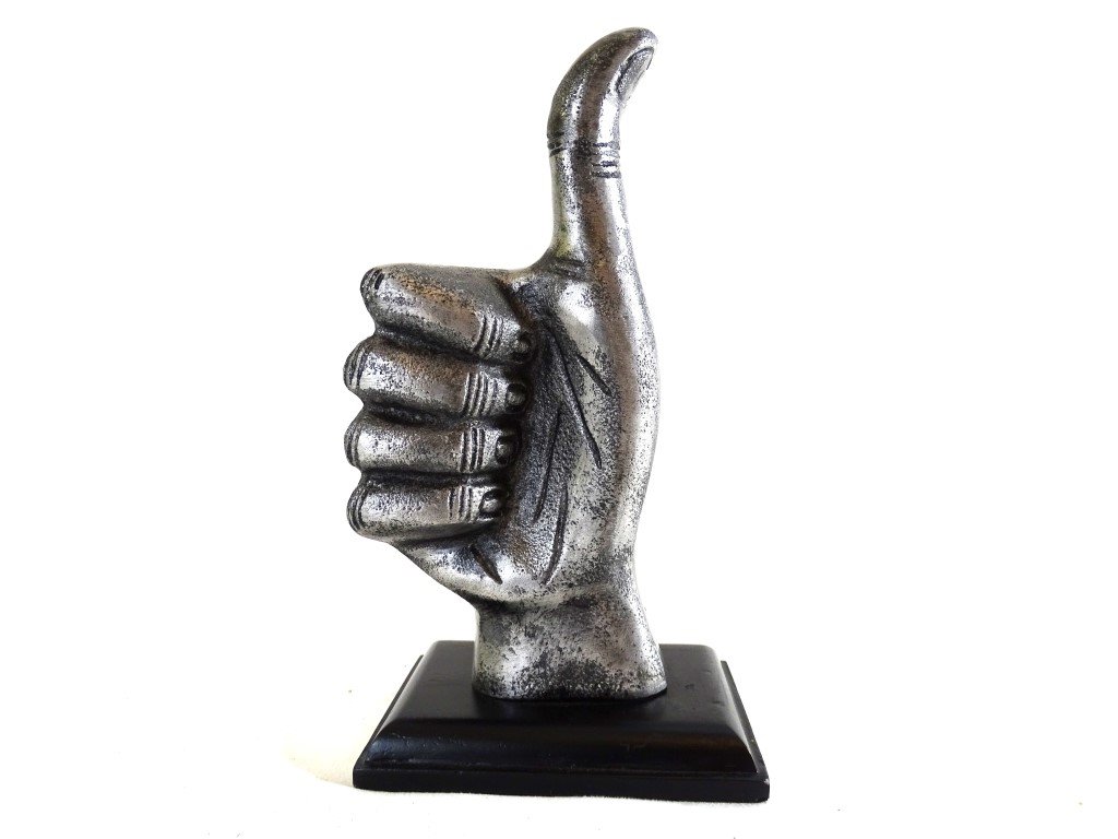 Figurka dekoracyjna KEMIS OK, metalowa, 7x10x20 cm