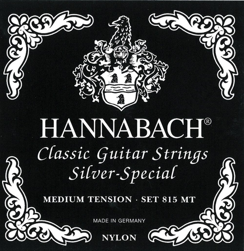 Hannabach 652619 Klassikgitarrensaiten Serie 815 für 8/10 saitige Gitarren/Medium Tension Silver Special - H/B9 652619