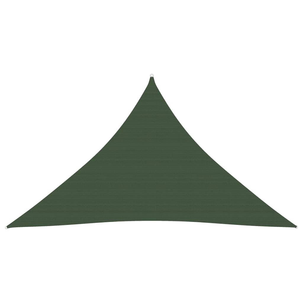 VidaXL Żagiel przeciwsłoneczny, 160 g/m, ciemnozielony, 3,5x3,5x4,9 m 311477 VidaXL