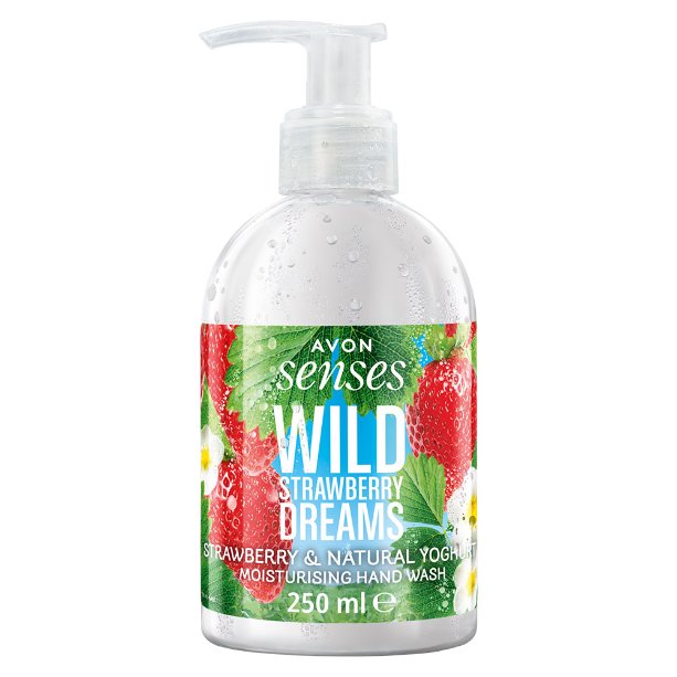 Avon Senses Wild Strawberry Dreams mydło do rąk w płynie o zapachu truskawek 250 ml