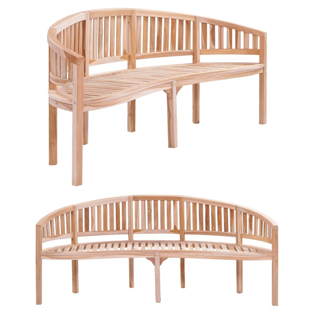 vidaXL Ławka w kształcie banana, 200 cm, lite drewno tekowe 310495