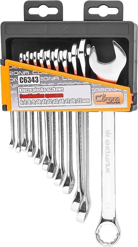 Corona Klucze Płasko-oczkowe 12SZT. 6-22MM C6343