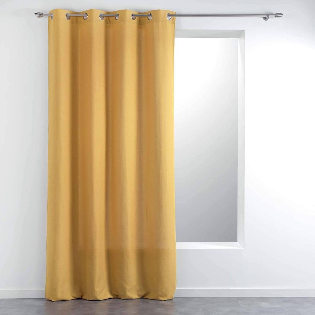 Douceur d'intérieur Douceur dintérieur Zasłona okienna MELIANE 140 x 260 cm żółta 1608846
