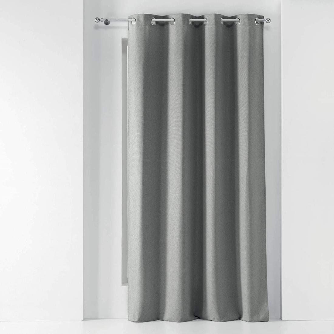 Douceur d'intérieur Douceur dintérieur Zasłona zaciemniająca SOLENA 140 x 260 cm szara 1608892