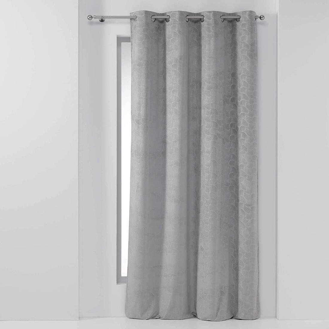 Douceur d'intérieur Douceur dintérieur Zasłona zaciemniająca ADRINA 140 x 240 cm szara 1608926