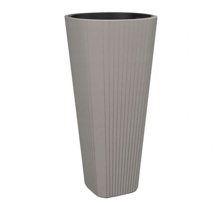 LAMELA doniczka MUZA 39x39 cm wysoka wys 81 cm taupe