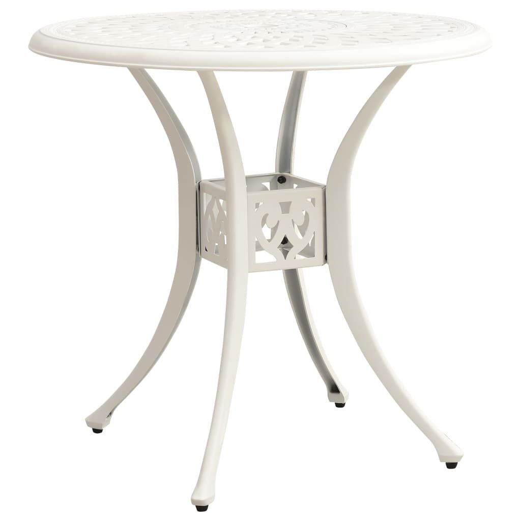 VidaXL Lumarko Stolik ogrodowy, biały, 78x78x72 cm, odlewane aluminium! 315584 VidaXL