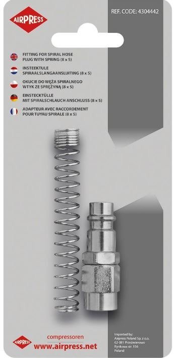 Okucie do węża spiralnego 8x5 mm Airpress 4304442